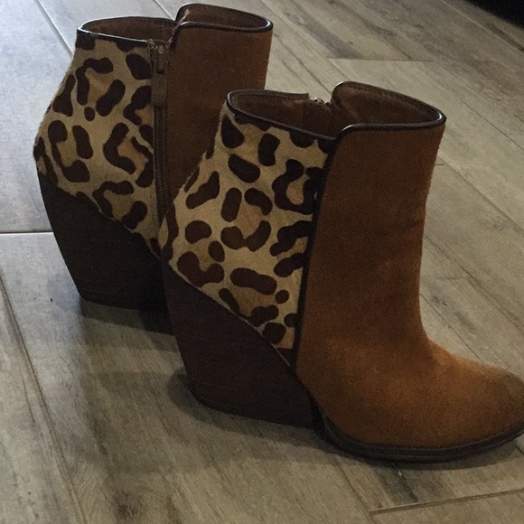 Very Volatile Brown Leather Upper Boots - Picture 3 of 7